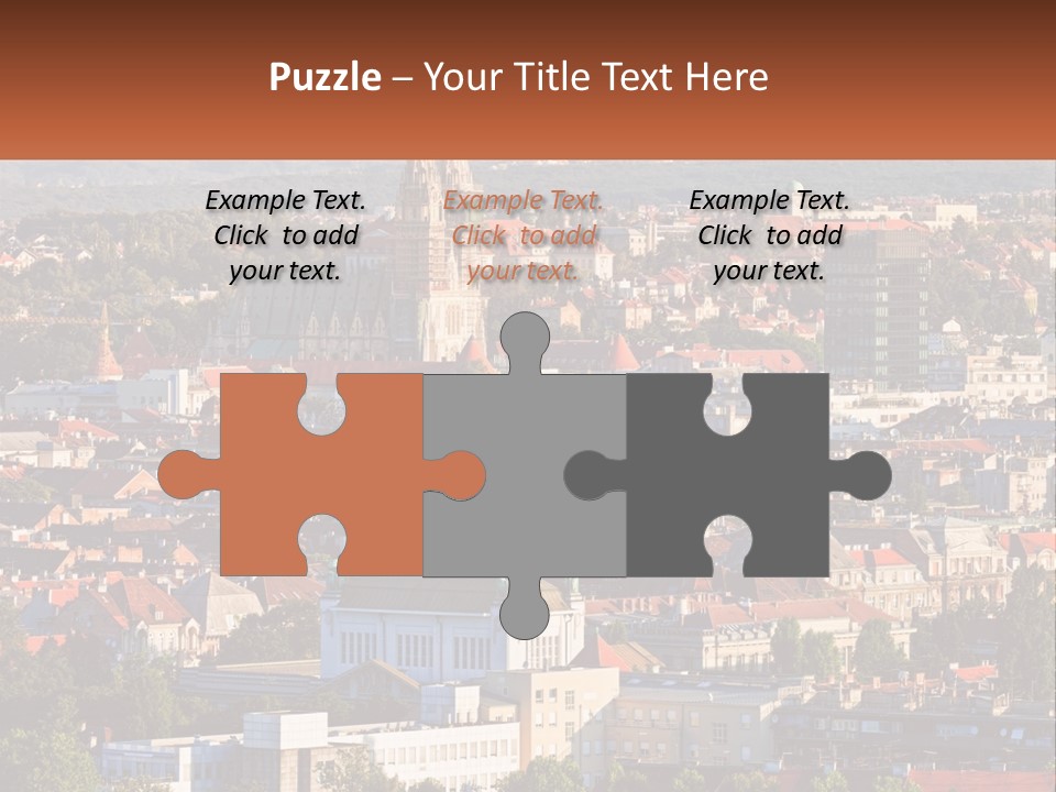 A Picture Of A City With A Church In The Background PowerPoint Template