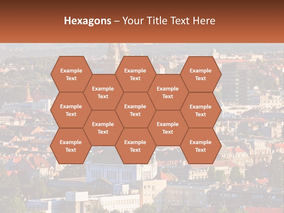 A Picture Of A City With A Church In The Background PowerPoint Template