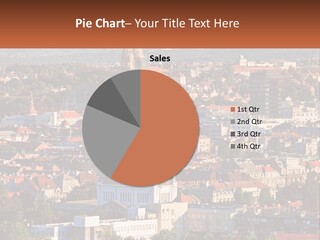 A Picture Of A City With A Church In The Background PowerPoint Template