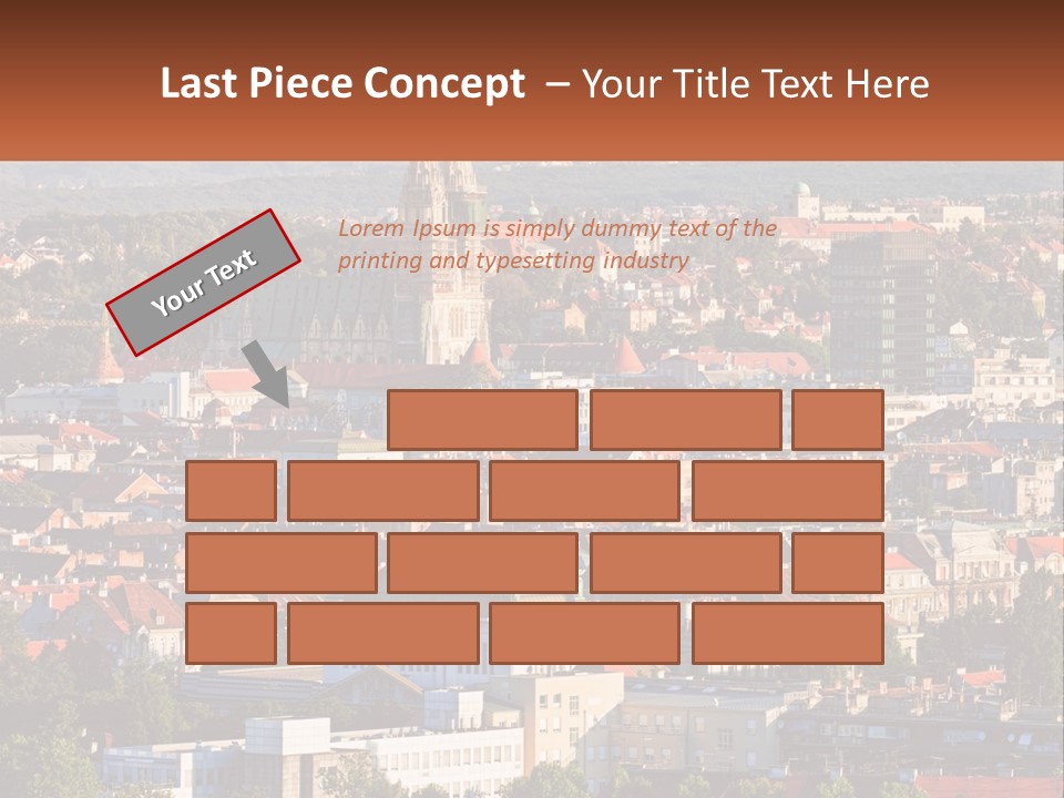 A Picture Of A City With A Church In The Background PowerPoint Template