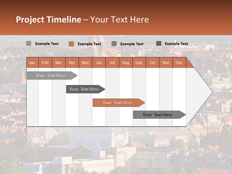 A Picture Of A City With A Church In The Background PowerPoint Template
