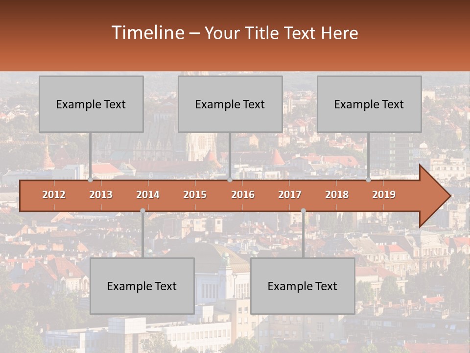 A Picture Of A City With A Church In The Background PowerPoint Template