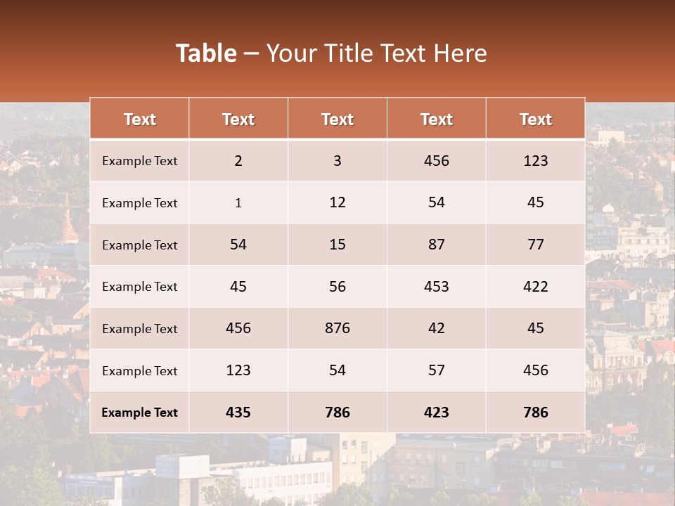 A Picture Of A City With A Church In The Background PowerPoint Template