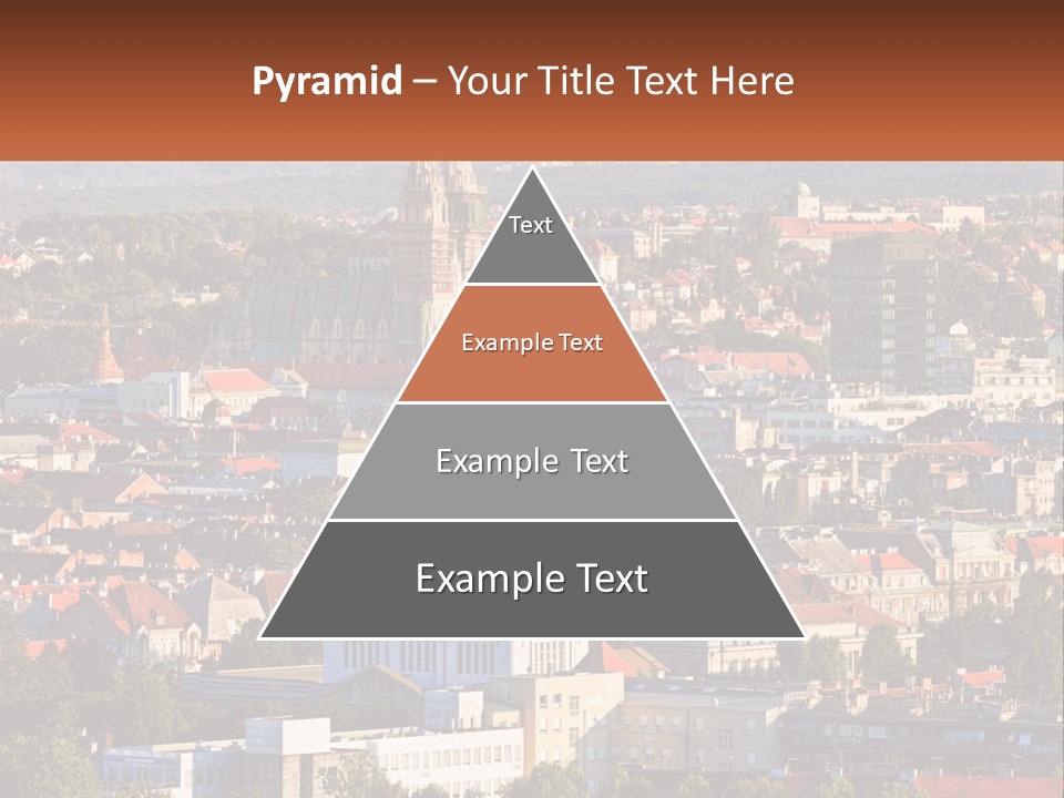 A Picture Of A City With A Church In The Background PowerPoint Template