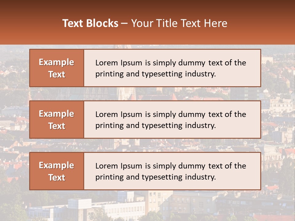 A Picture Of A City With A Church In The Background PowerPoint Template