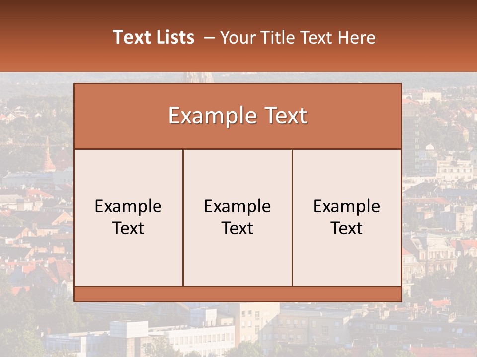 A Picture Of A City With A Church In The Background PowerPoint Template