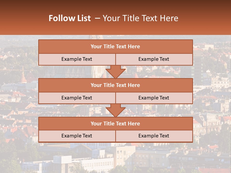 A Picture Of A City With A Church In The Background PowerPoint Template