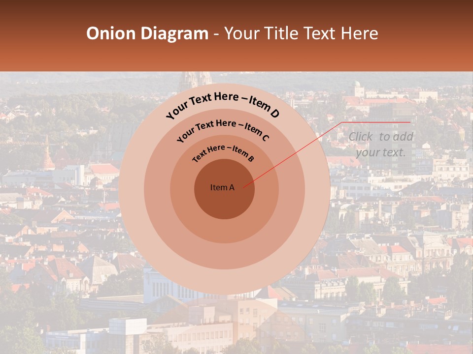 A Picture Of A City With A Church In The Background PowerPoint Template