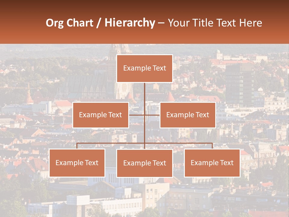 A Picture Of A City With A Church In The Background PowerPoint Template