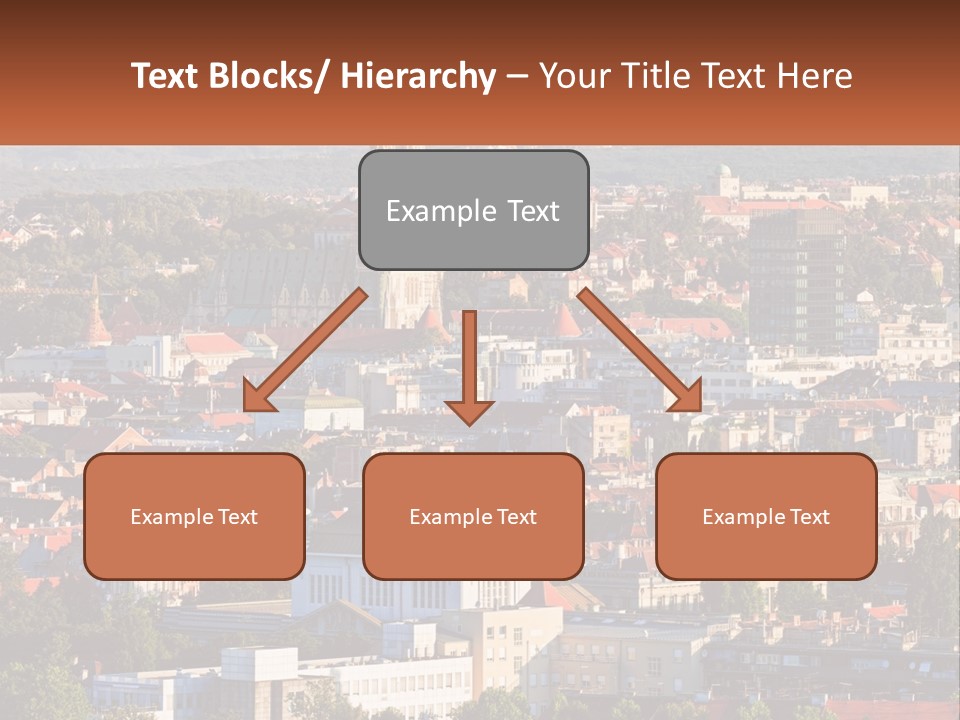 A Picture Of A City With A Church In The Background PowerPoint Template