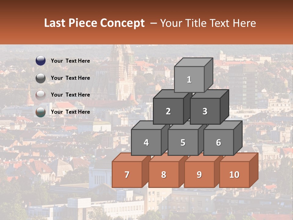 A Picture Of A City With A Church In The Background PowerPoint Template