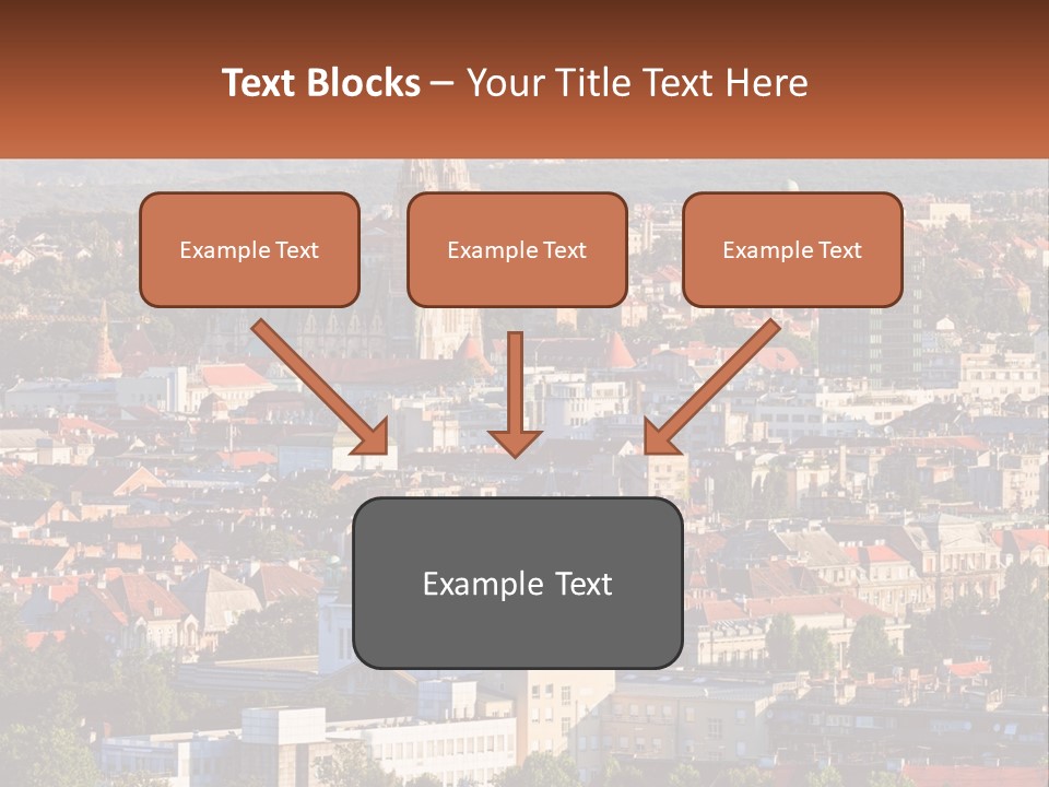 A Picture Of A City With A Church In The Background PowerPoint Template