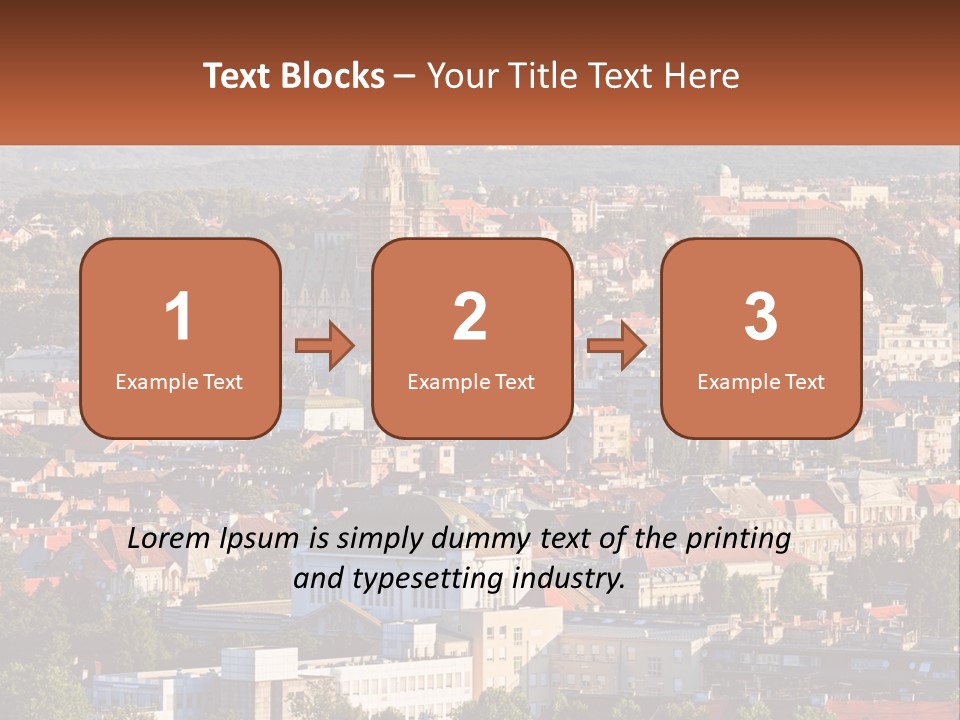 A Picture Of A City With A Church In The Background PowerPoint Template