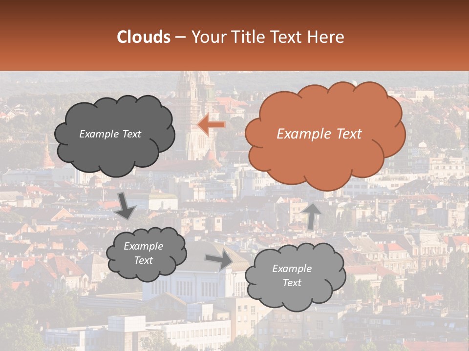 A Picture Of A City With A Church In The Background PowerPoint Template