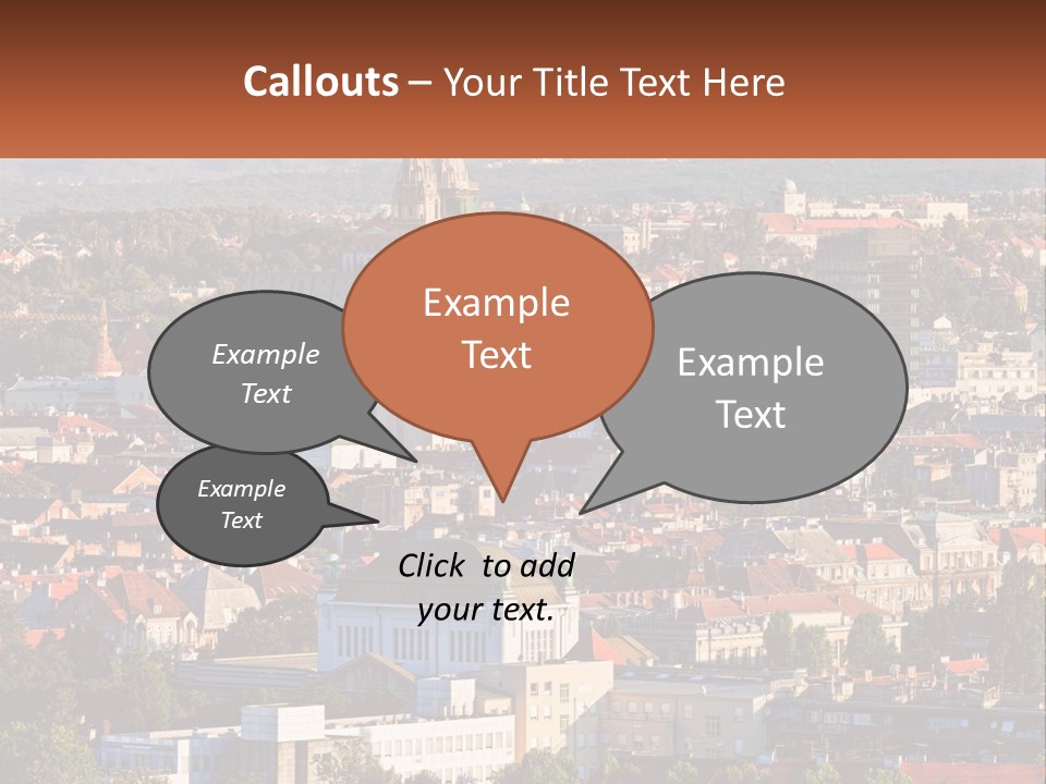 A Picture Of A City With A Church In The Background PowerPoint Template