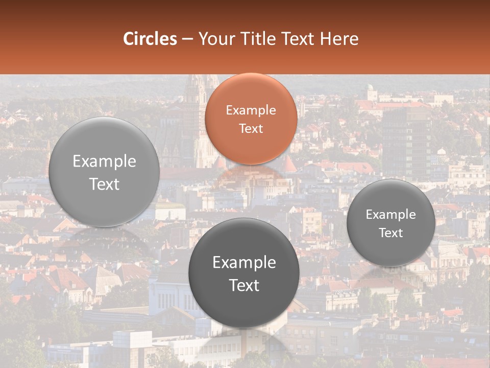 A Picture Of A City With A Church In The Background PowerPoint Template