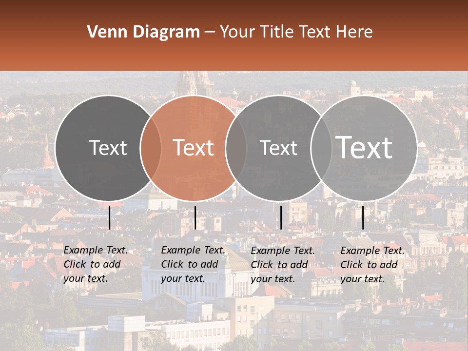 A Picture Of A City With A Church In The Background PowerPoint Template