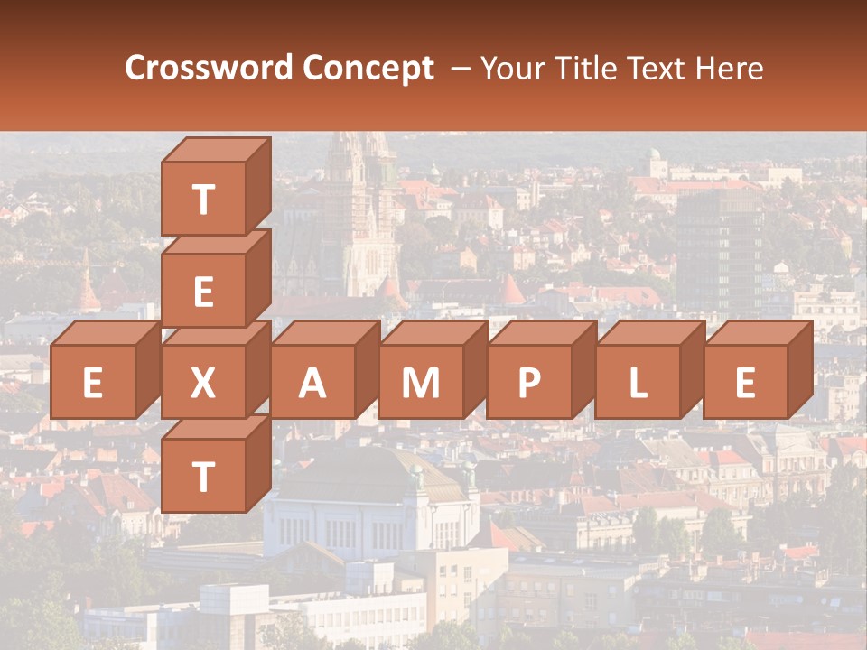 A Picture Of A City With A Church In The Background PowerPoint Template