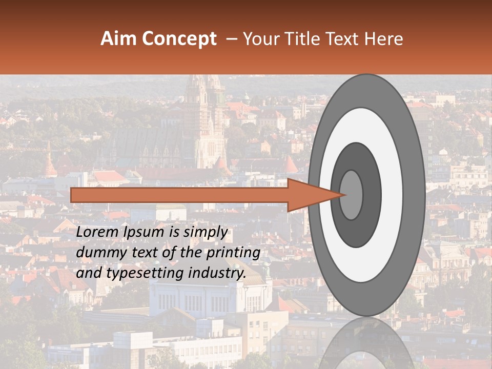 A Picture Of A City With A Church In The Background PowerPoint Template