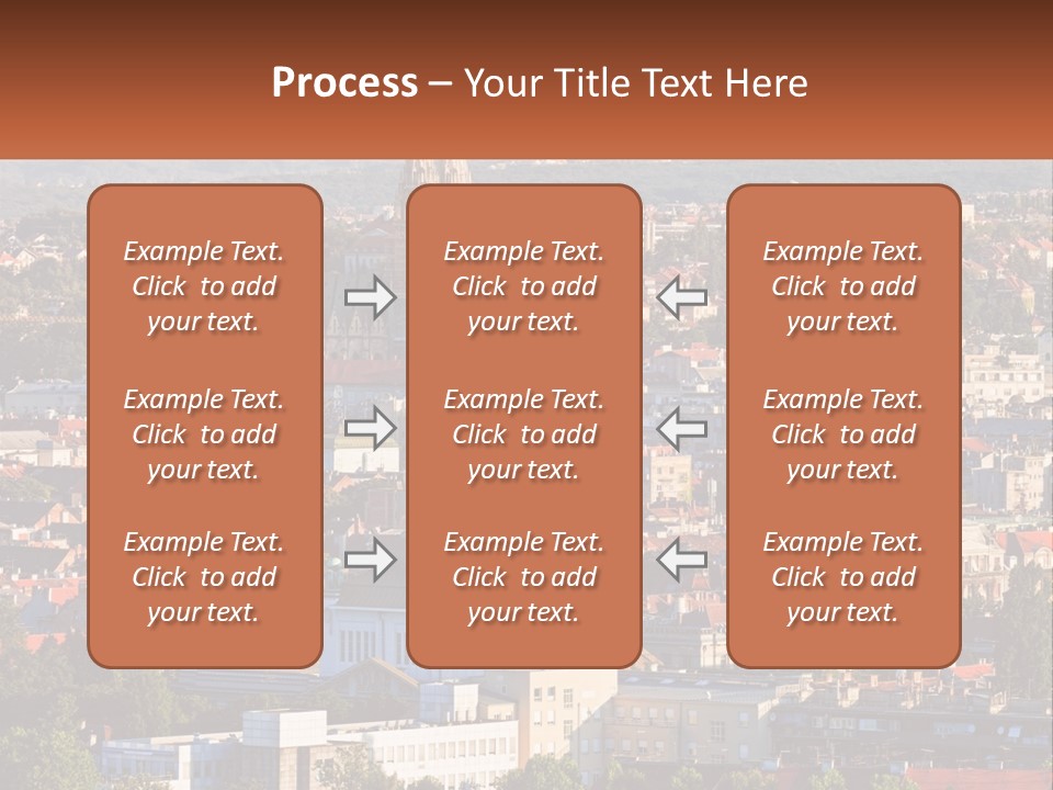 A Picture Of A City With A Church In The Background PowerPoint Template