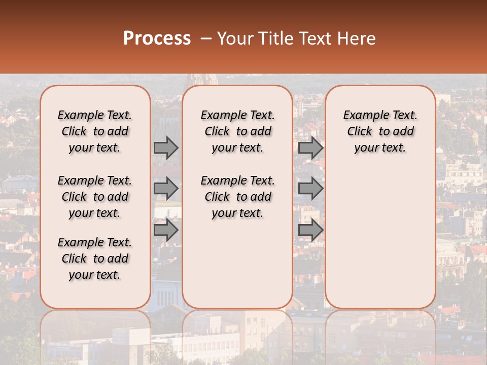 A Picture Of A City With A Church In The Background PowerPoint Template