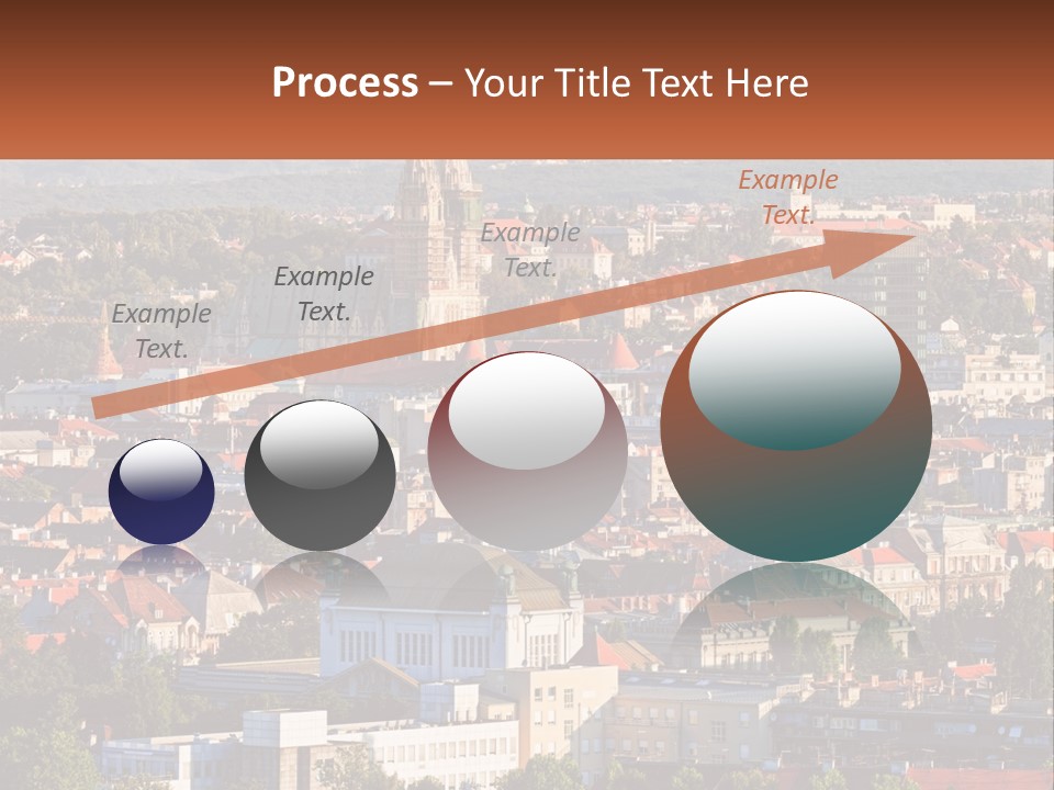 A Picture Of A City With A Church In The Background PowerPoint Template