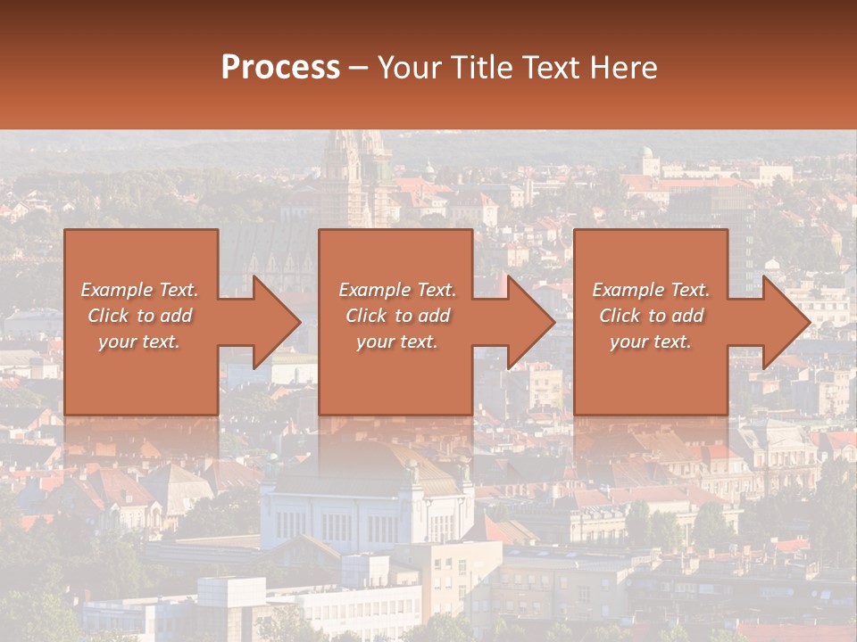 A Picture Of A City With A Church In The Background PowerPoint Template