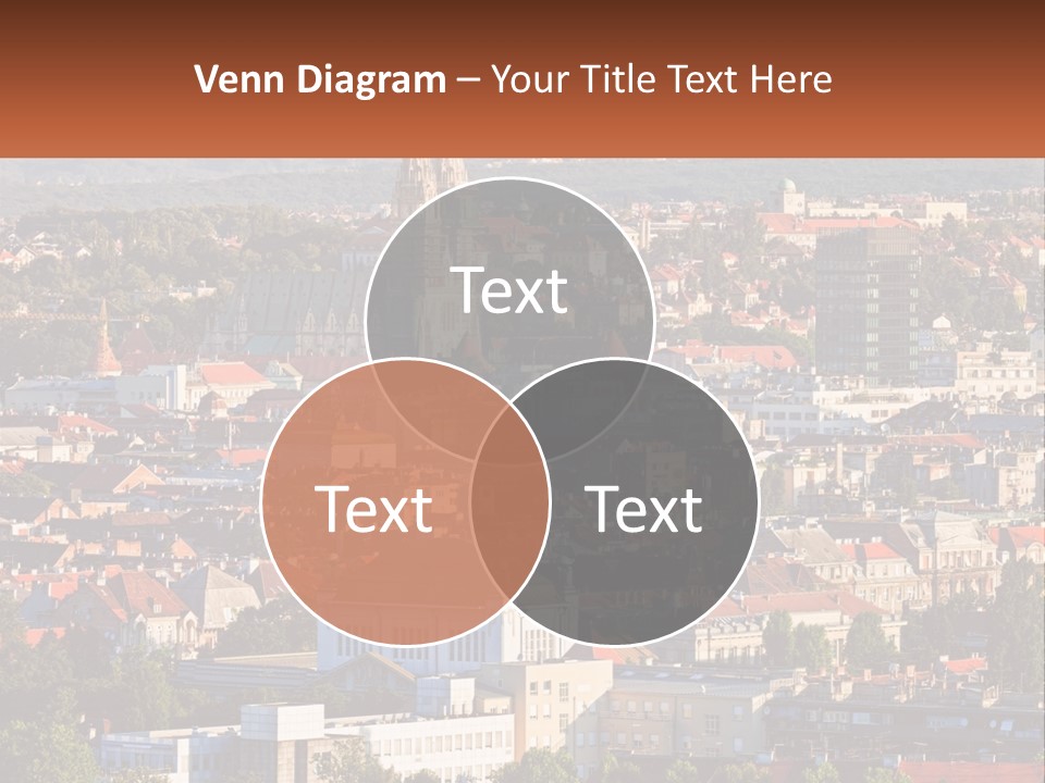 A Picture Of A City With A Church In The Background PowerPoint Template