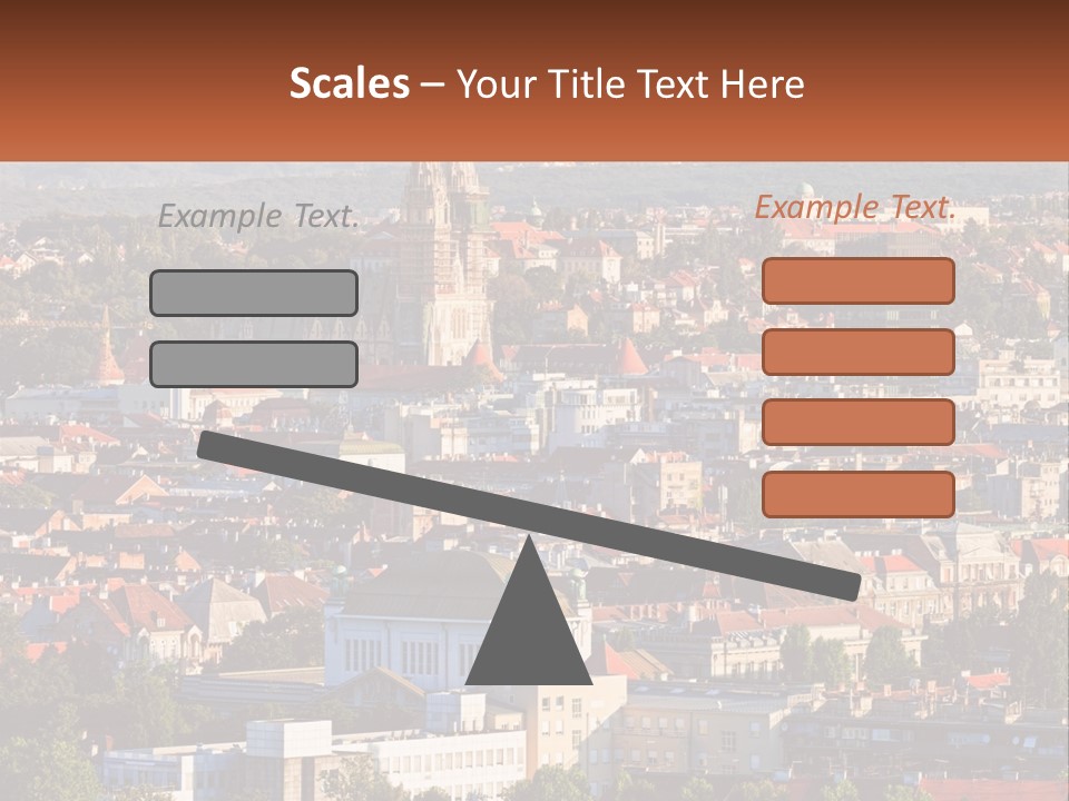 A Picture Of A City With A Church In The Background PowerPoint Template