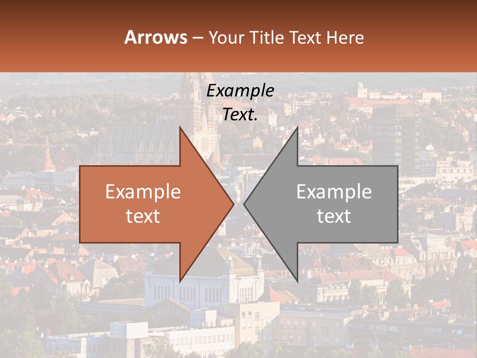 A Picture Of A City With A Church In The Background PowerPoint Template