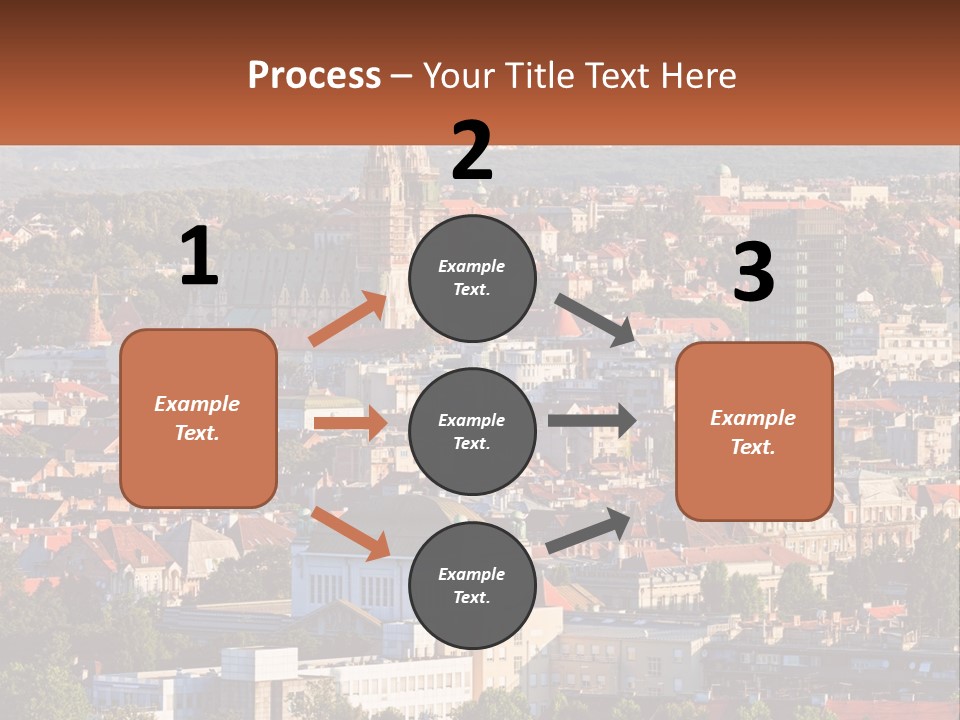 A Picture Of A City With A Church In The Background PowerPoint Template