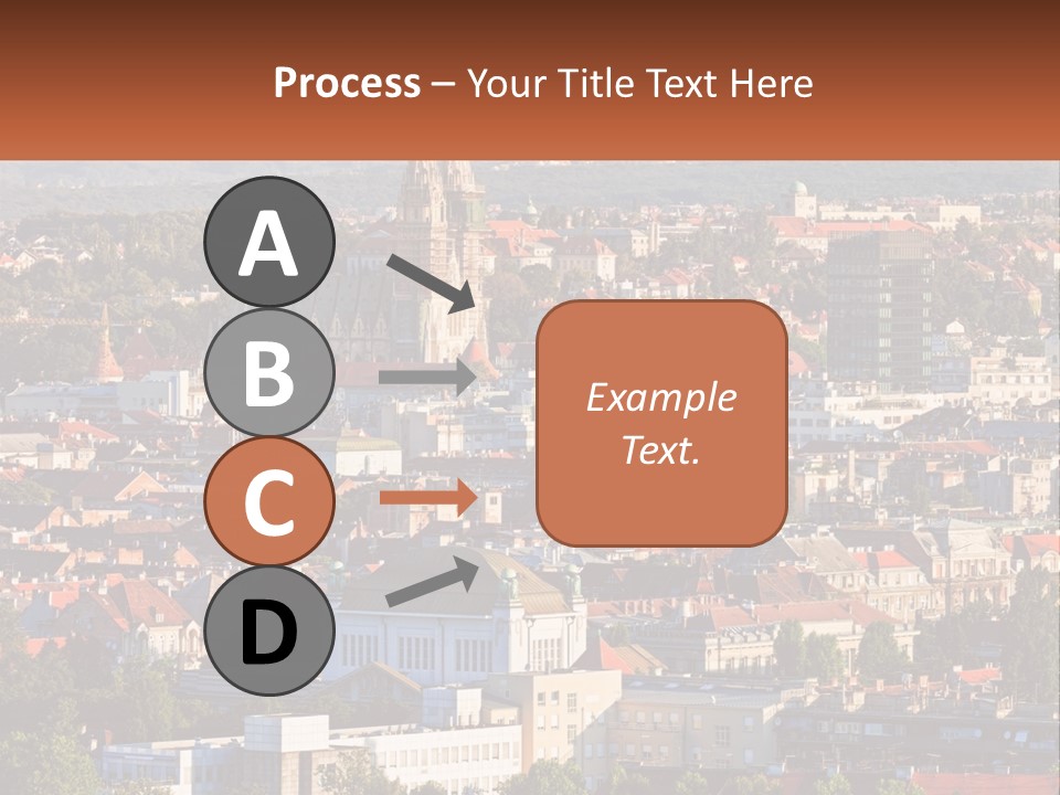 A Picture Of A City With A Church In The Background PowerPoint Template