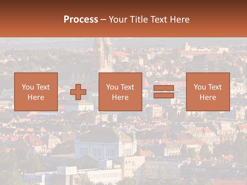 A Picture Of A City With A Church In The Background PowerPoint Template