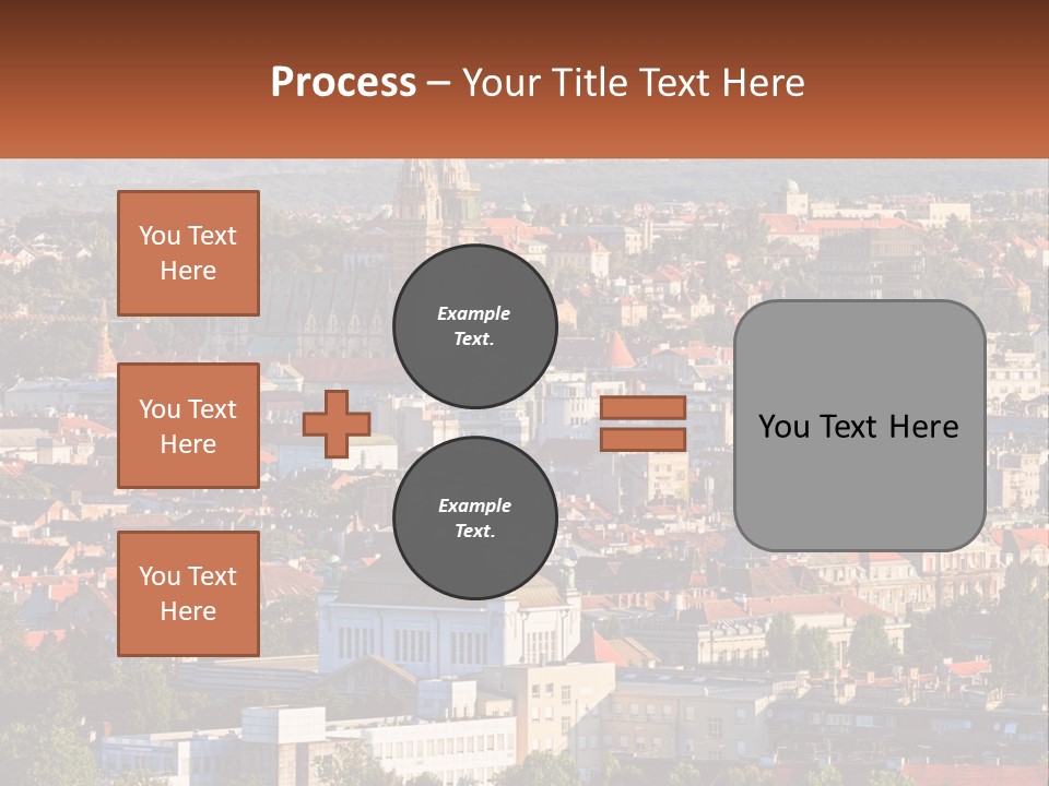 A Picture Of A City With A Church In The Background PowerPoint Template