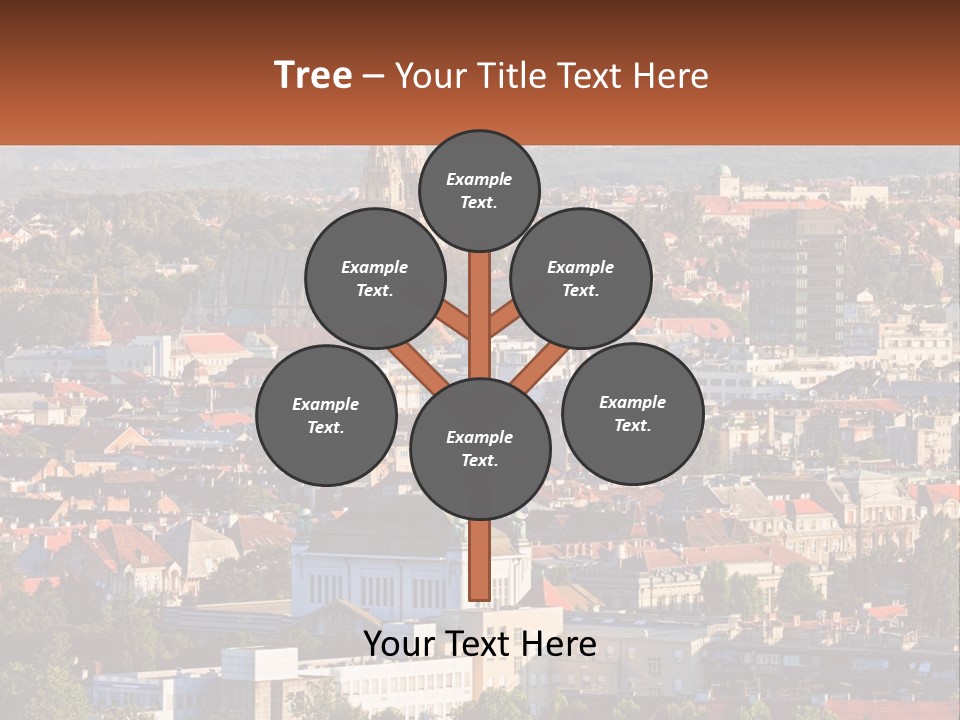 A Picture Of A City With A Church In The Background PowerPoint Template