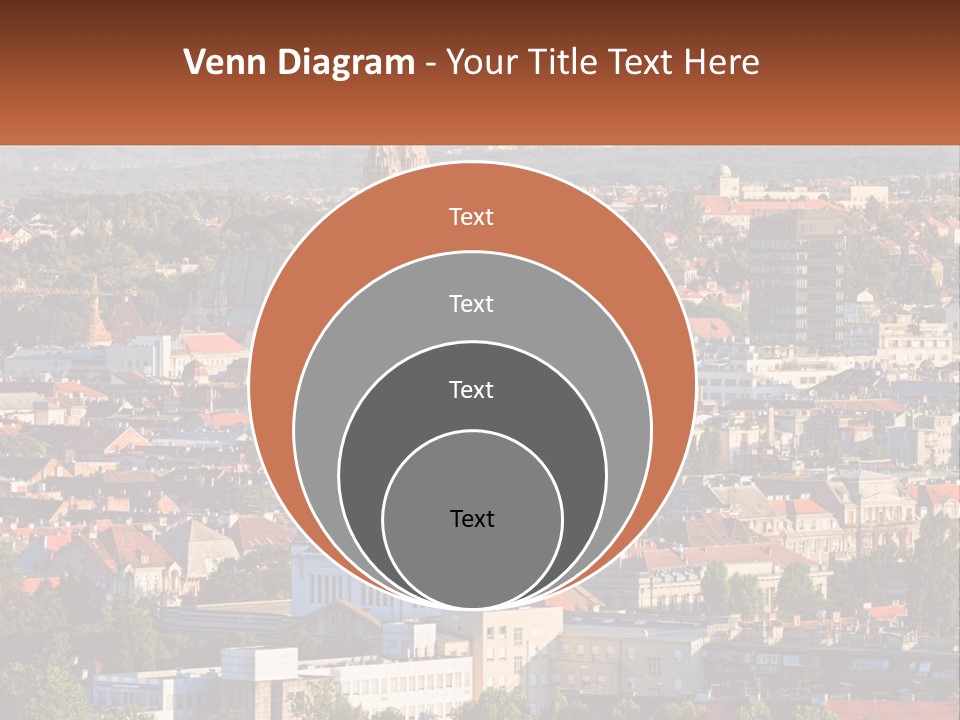 A Picture Of A City With A Church In The Background PowerPoint Template