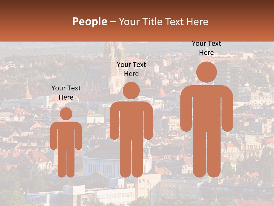 A Picture Of A City With A Church In The Background PowerPoint Template