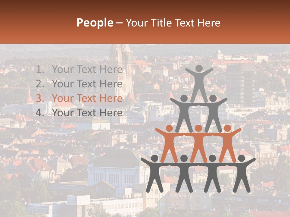 A Picture Of A City With A Church In The Background PowerPoint Template