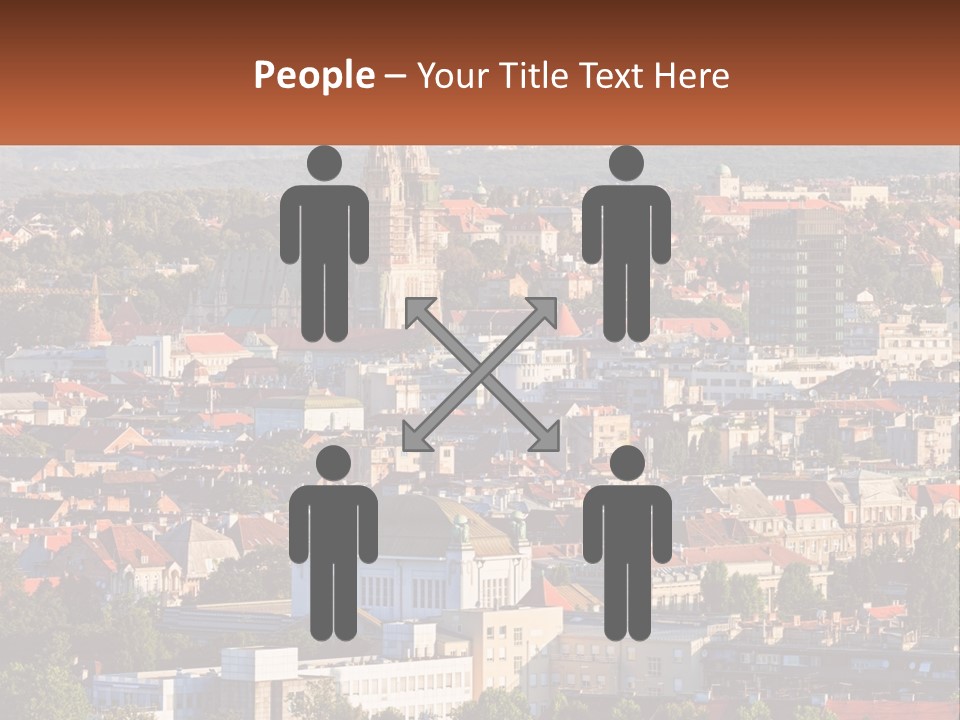 A Picture Of A City With A Church In The Background PowerPoint Template