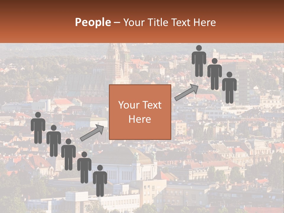 A Picture Of A City With A Church In The Background PowerPoint Template