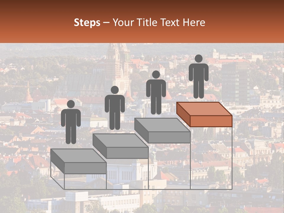 A Picture Of A City With A Church In The Background PowerPoint Template