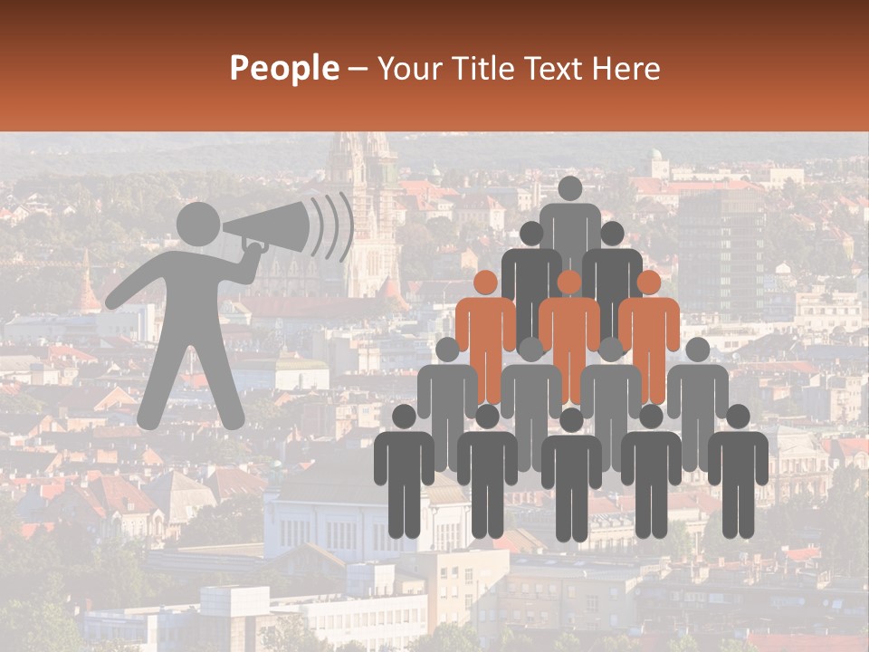 A Picture Of A City With A Church In The Background PowerPoint Template