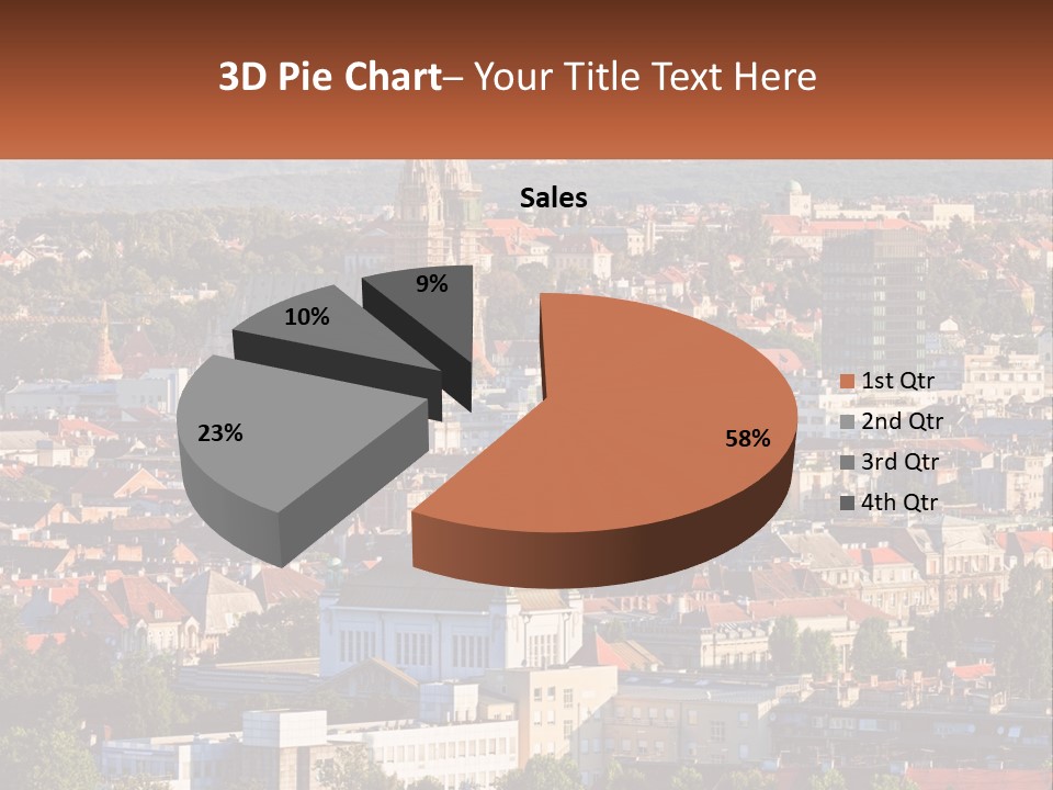 A Picture Of A City With A Church In The Background PowerPoint Template