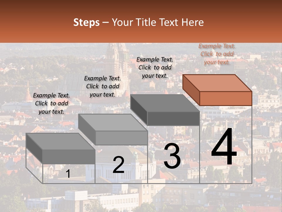 A Picture Of A City With A Church In The Background PowerPoint Template