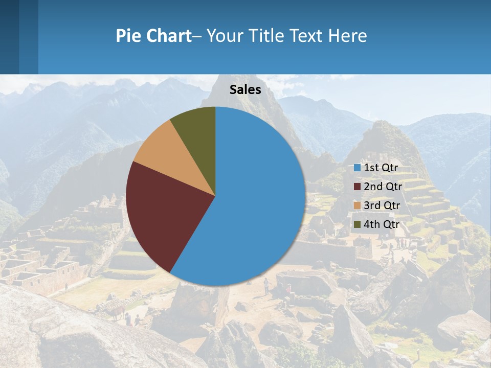 A View Of A Mountain Range With A Few Ruins In The Foreground PowerPoint Template