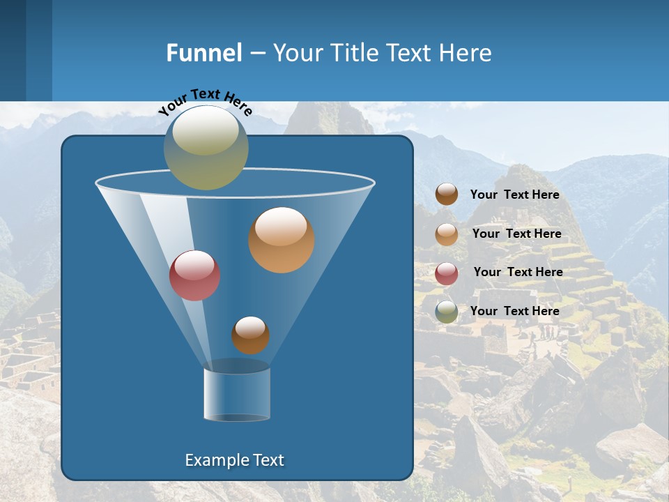 A View Of A Mountain Range With A Few Ruins In The Foreground PowerPoint Template