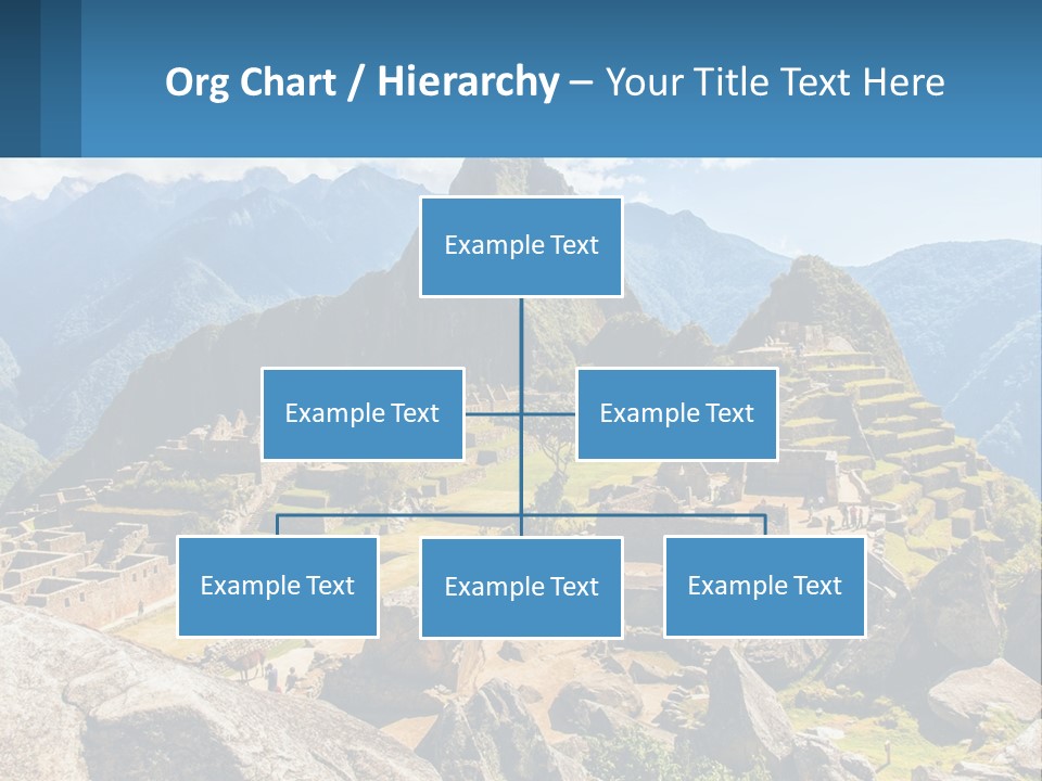 A View Of A Mountain Range With A Few Ruins In The Foreground PowerPoint Template