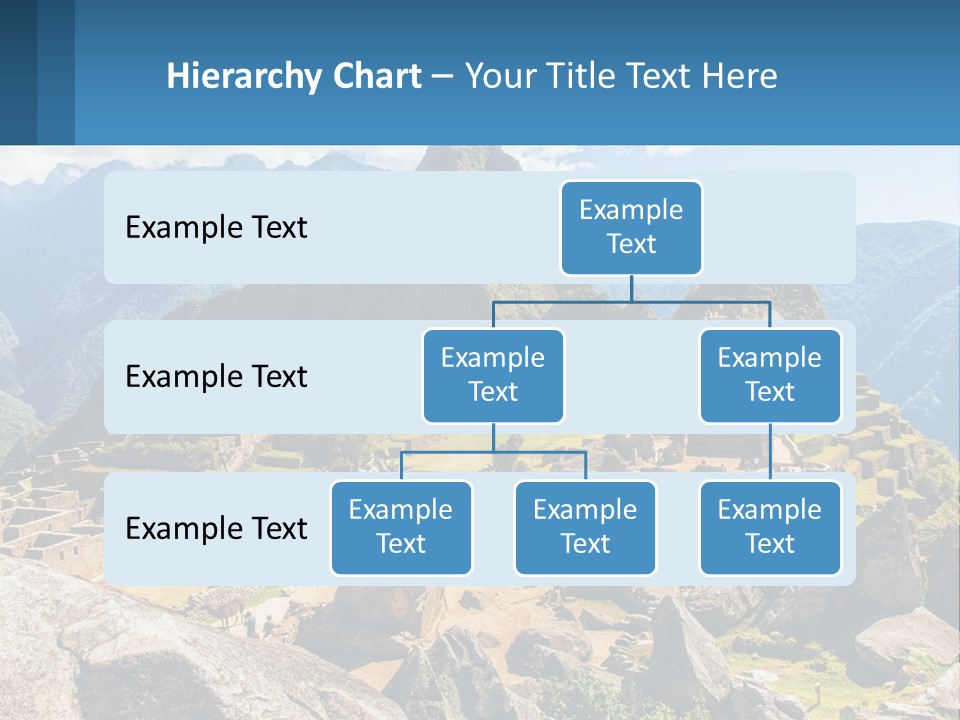 A View Of A Mountain Range With A Few Ruins In The Foreground PowerPoint Template