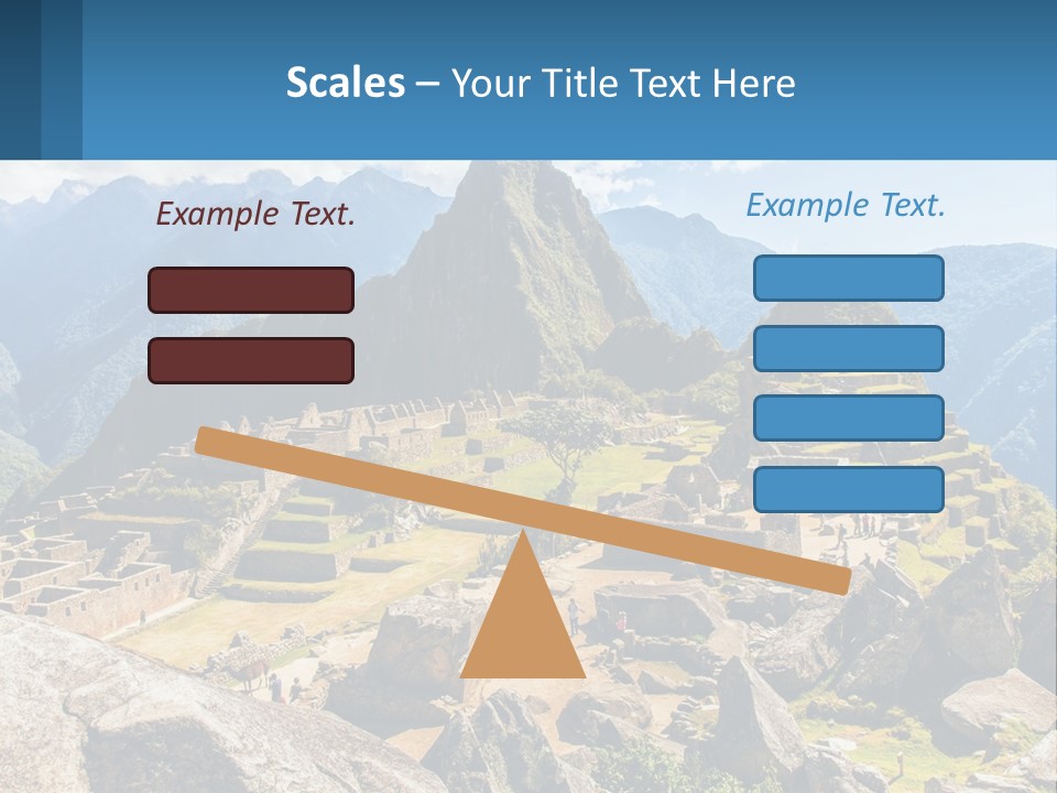 A View Of A Mountain Range With A Few Ruins In The Foreground PowerPoint Template