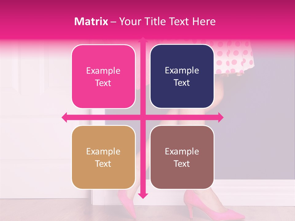 A Woman In A Polka Dot Dress Holding A Pink Purse PowerPoint Template